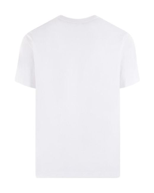 McQueen White Logo Printed Crewneck T-Shirt for men