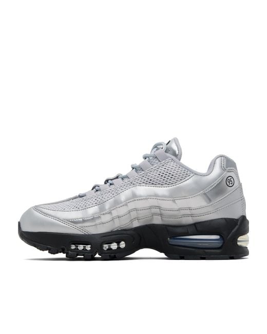 Nike Gray Air Max 95 Lace-Up Sneakers for men