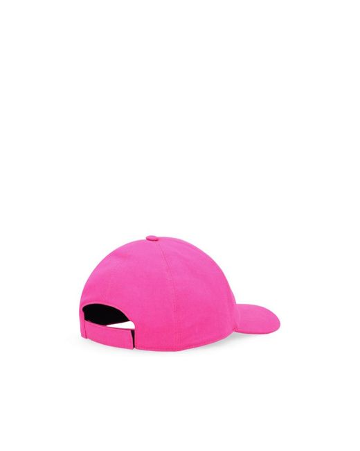 Versace Pink Logo-Embroidered Cotton Cap