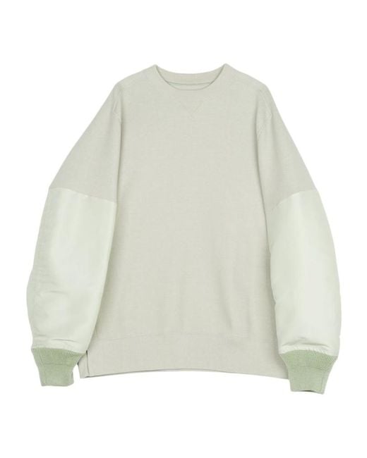 Sacai White Long Sleeve Sweatshirt for men