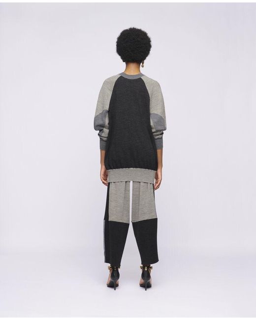 Stella McCartney Gray Panelled Knitted Pants