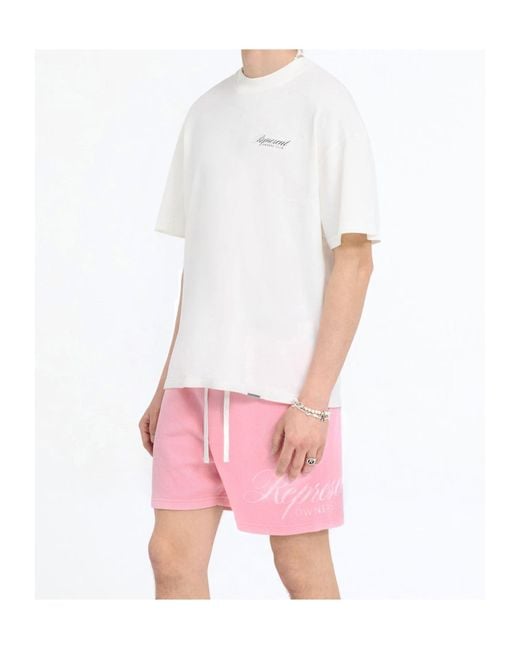 Represent White Cotton T-Shirt for men