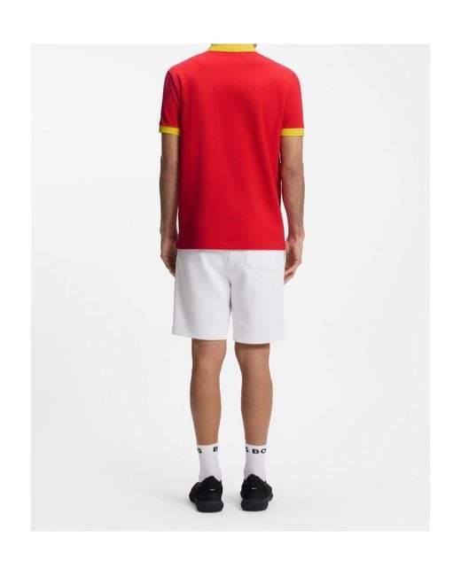 Boss Red Paddy Spain Flag Polo Shirt for men