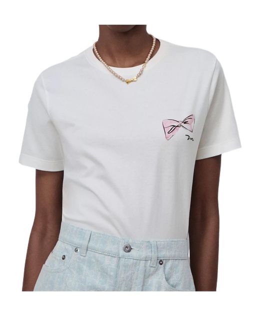 Dior White Fitted T-Shirt