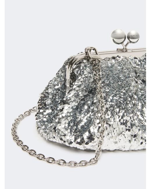Weekend by Maxmara Gray Targa Embellished Clutch Bag