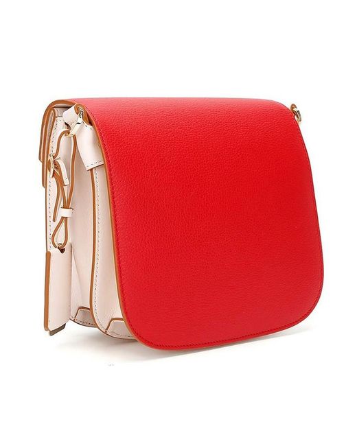 MCM Red Small Color Satchel