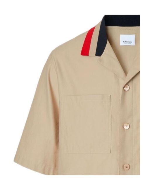 Burberry Natural Logo-Collar Shirt for men