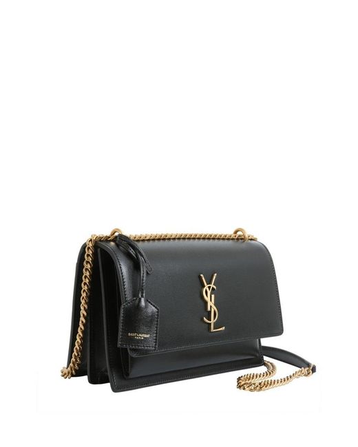 Saint Laurent Black Sunset Medium Shoulder Bag
