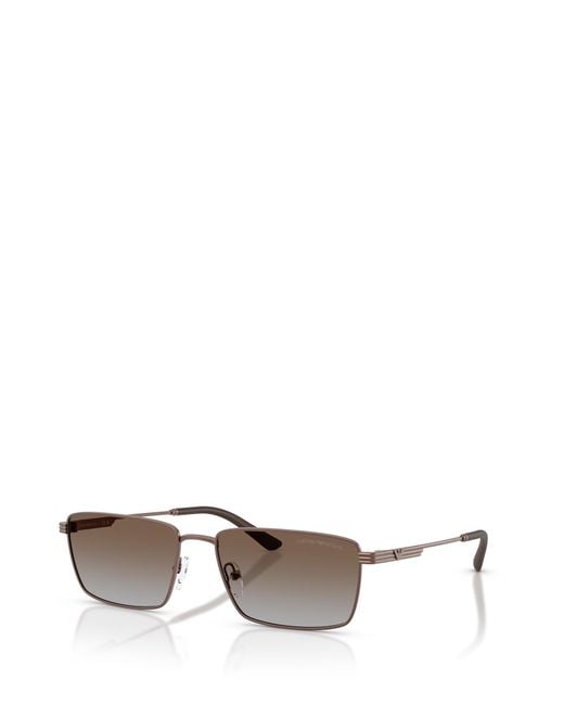 Emporio Armani White Rectangle-Frame Sunglasses for men