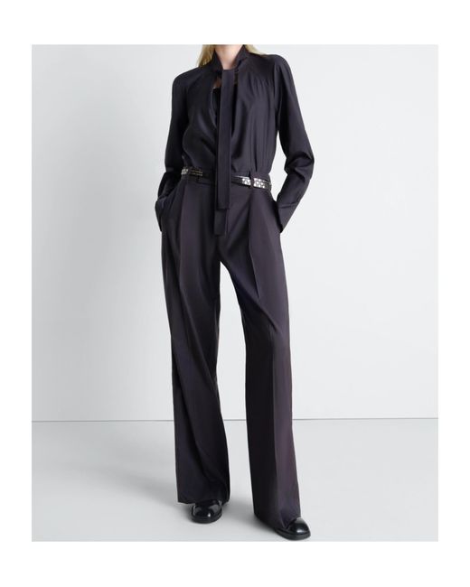 Lemaire Black Ascot Collar Relaxed Shirt