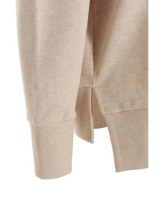 Stella McCartney Natural Falabella Chain Detailed Crewneck Sweater