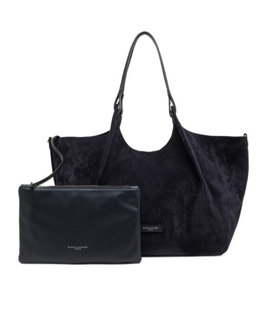 Gianni Chiarini Black Soft Shoulder Bag With Pouch