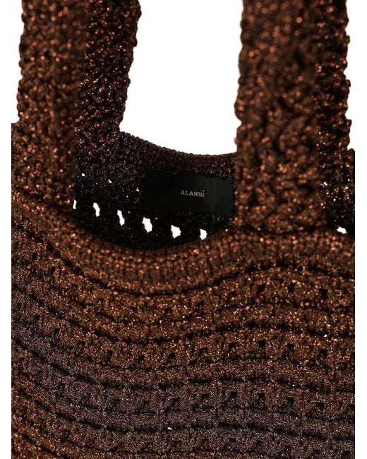 Alanui Brown Ray Of Light Knitted Tote Bag