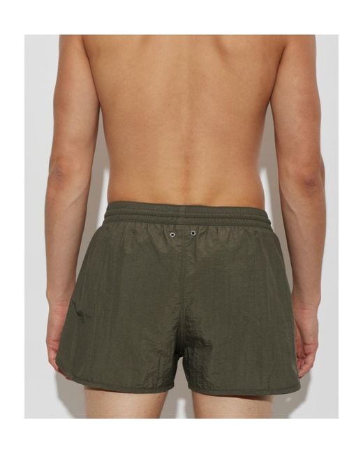 Balmain Green Drawstring Swim Trunks for men