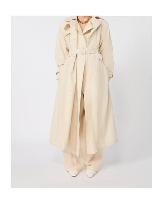 Sportmax Natural Zavorra Belted Trench Coat