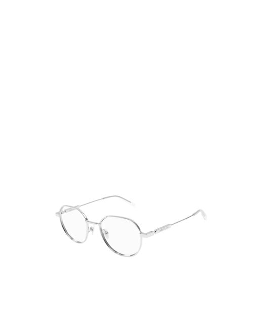 McQueen White Eyewear Roung Frame Glasses for men