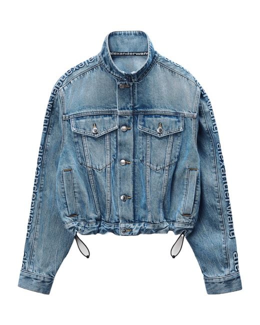 Alexander Wang Blue Denim Track Jacket