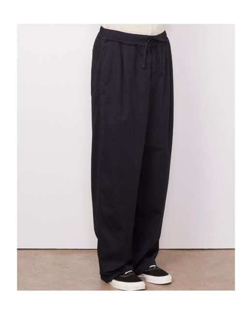 Officine Generale Black Peterson Drawstring-Waistband Trousers for men