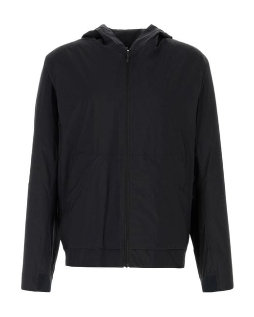 Veilance Black Hooded Ripstop Jacket for men