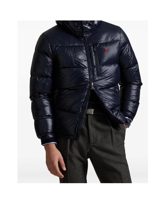 Polo Ralph Lauren Black Hooded Puffer Jacket for men