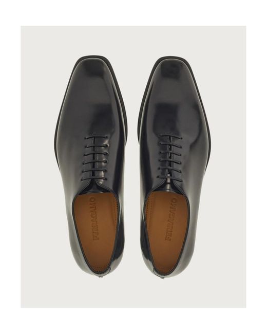 Ferragamo Black Square Head Niujin Shoes for men