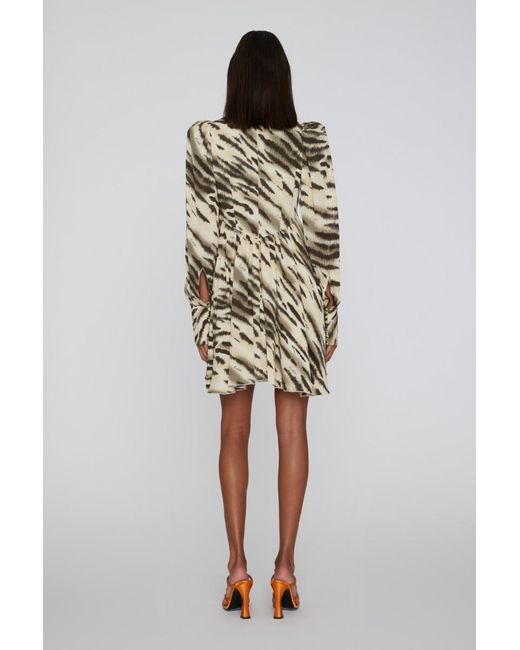 ROTATE BIRGER CHRISTENSEN Natural Long Sleeved Dress