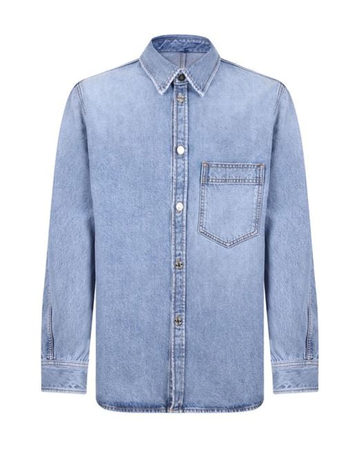 Givenchy Blue Denim Shirts for men