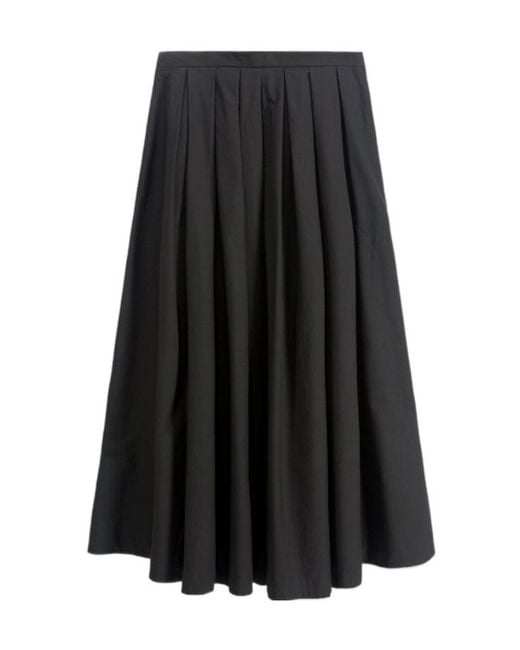 Roberto Collina Black A Wide Pleated Skirt