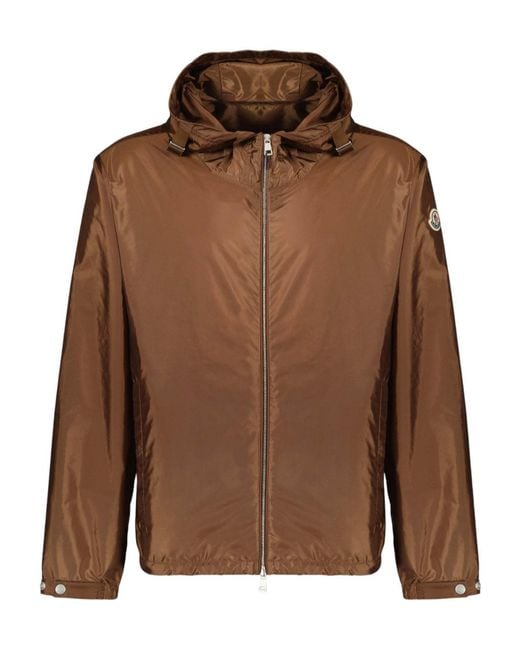 Moncler Brown Remoray Zip-Up Hooded Jacket for men
