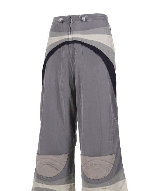 ERL Gray Patterned Wide-Leg Pants for men