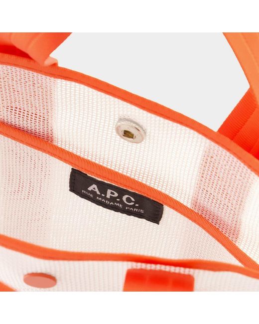 A.P.C. Red Trim-Handle Tote Bag