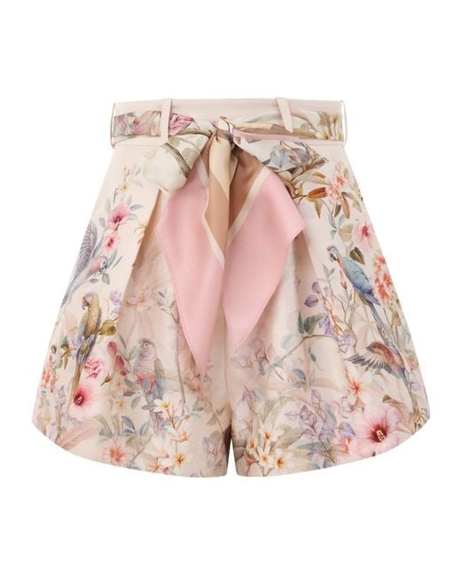 Zimmermann Pink Rebellion Tuck Short