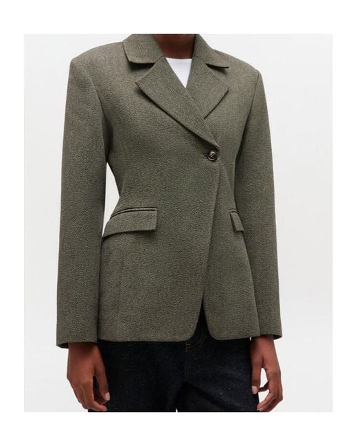 Ganni Green Mouline Blazer