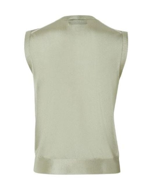Fendi Green Sleeveless Top