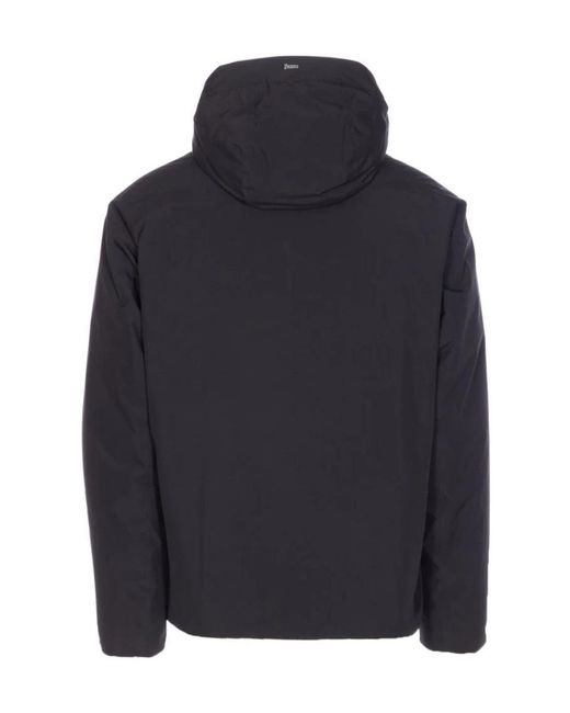 Herno Blue Hooded Zip-Up Jacket for men
