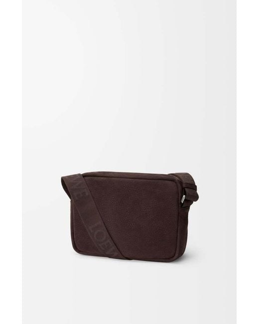 Loewe Brown Medium Pebble Messenger Bag for men