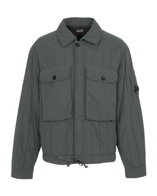 C P Company Gray Hooded Zip Jacket for men