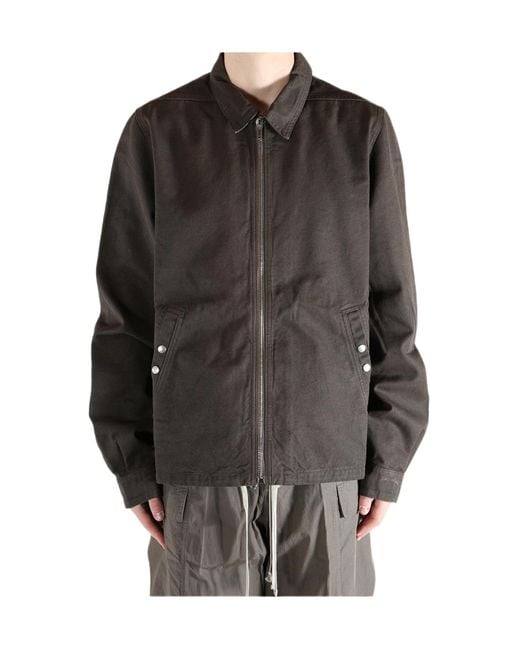 Rick Owens Gray Zipped Jacket for men