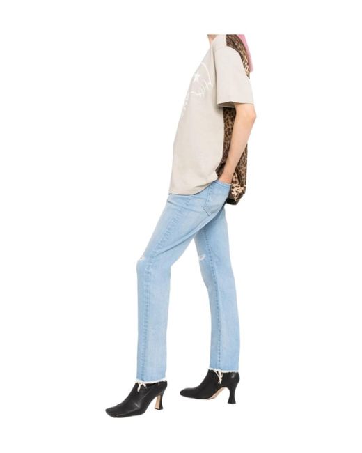 Junya Watanabe Blue Distressed Skinny-Cut Jeans