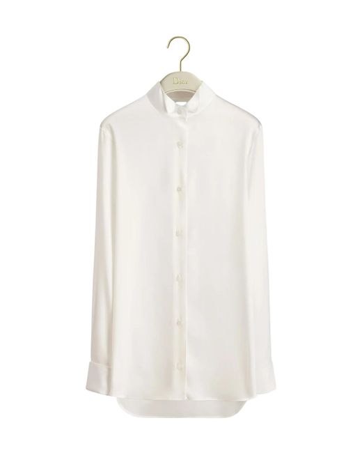 Dior White Blouse With Removable Jabot