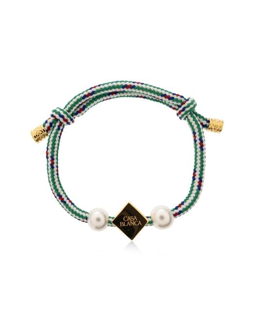 Casablanca Metallic Logo Bracelet for men