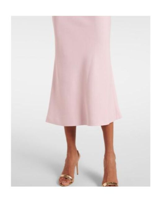 Giambattista Valli Pink Bow-Detail Crepe Midi Dress