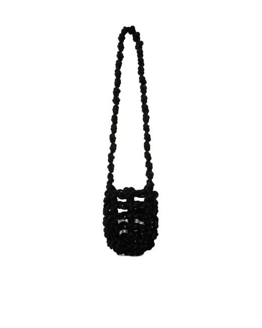 Kara White Logo Shoulder Bag