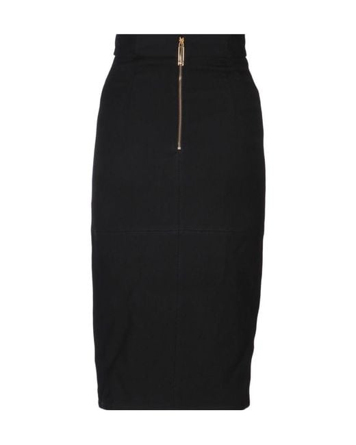 Elisabetta Franchi Black Belted Pencil Skirt
