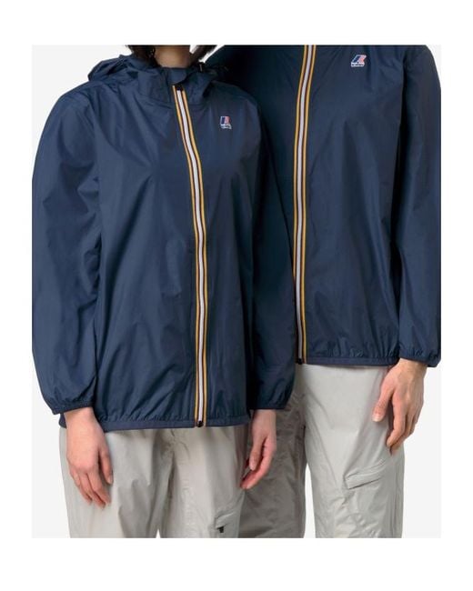 K-Way Blue Zip-Up Hooded Jacket for men