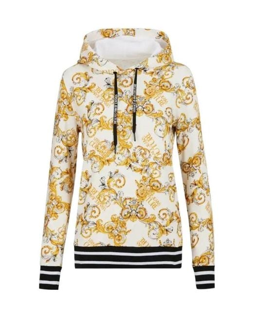 Versace Jeans Metallic Logo Hooded Sweater