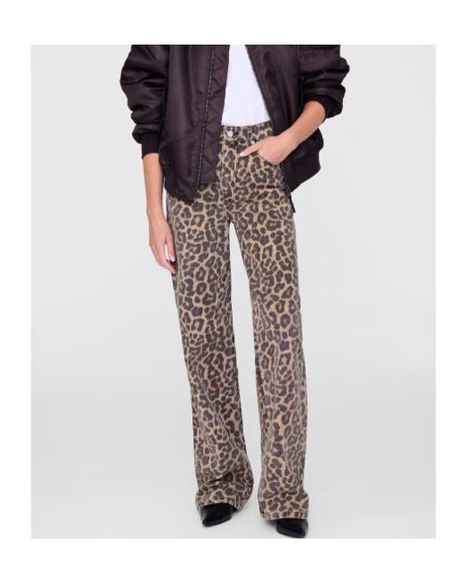 Anine Bing Natural Print Casual Pants
