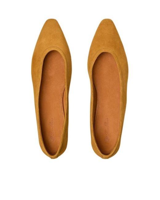 Loro Piana Brown Primula Round Toe Slip-On Flats