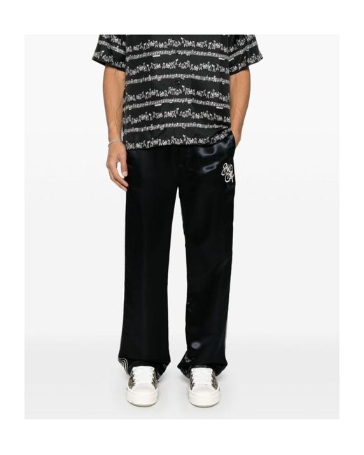 Amiri Black Ma Music Note Drawstring Track Trousers for men