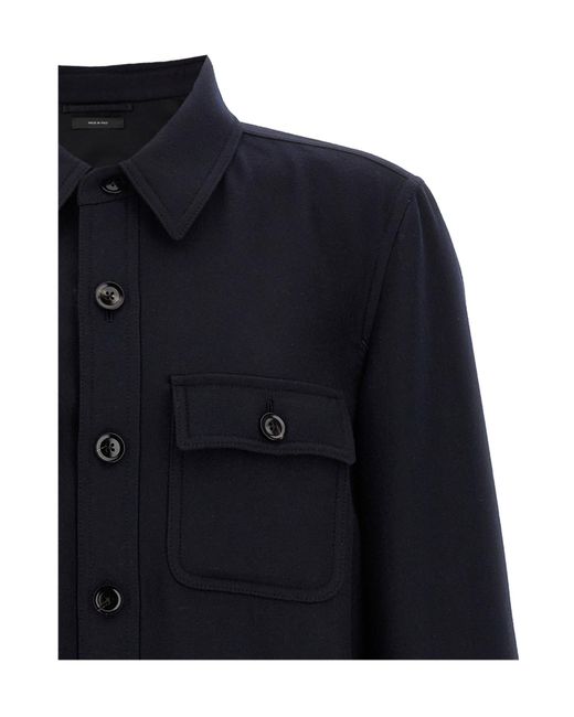 Tom Ford Blue Light Chest Pocket Overshirt for men